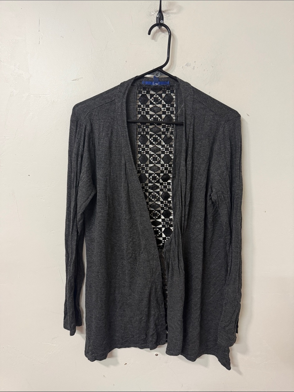Apt. 9 Dark Gray Open-Front Women's Cardigan